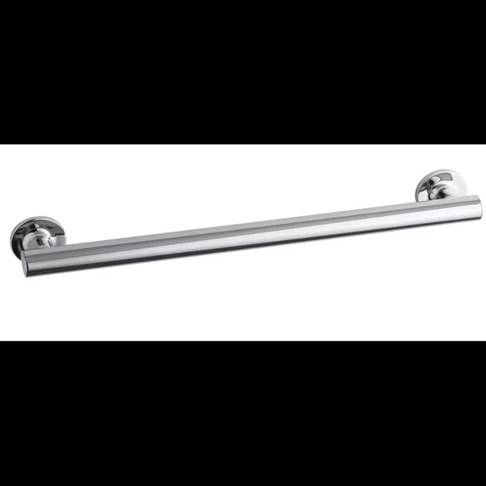 New Kohler K-11892-S Purist Polished Stainless 18" Grab Towel Bar Bathroom A…
